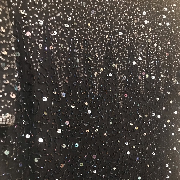 Black and silver sequin Stenay Vintage top Size S - Picture 4 of 8